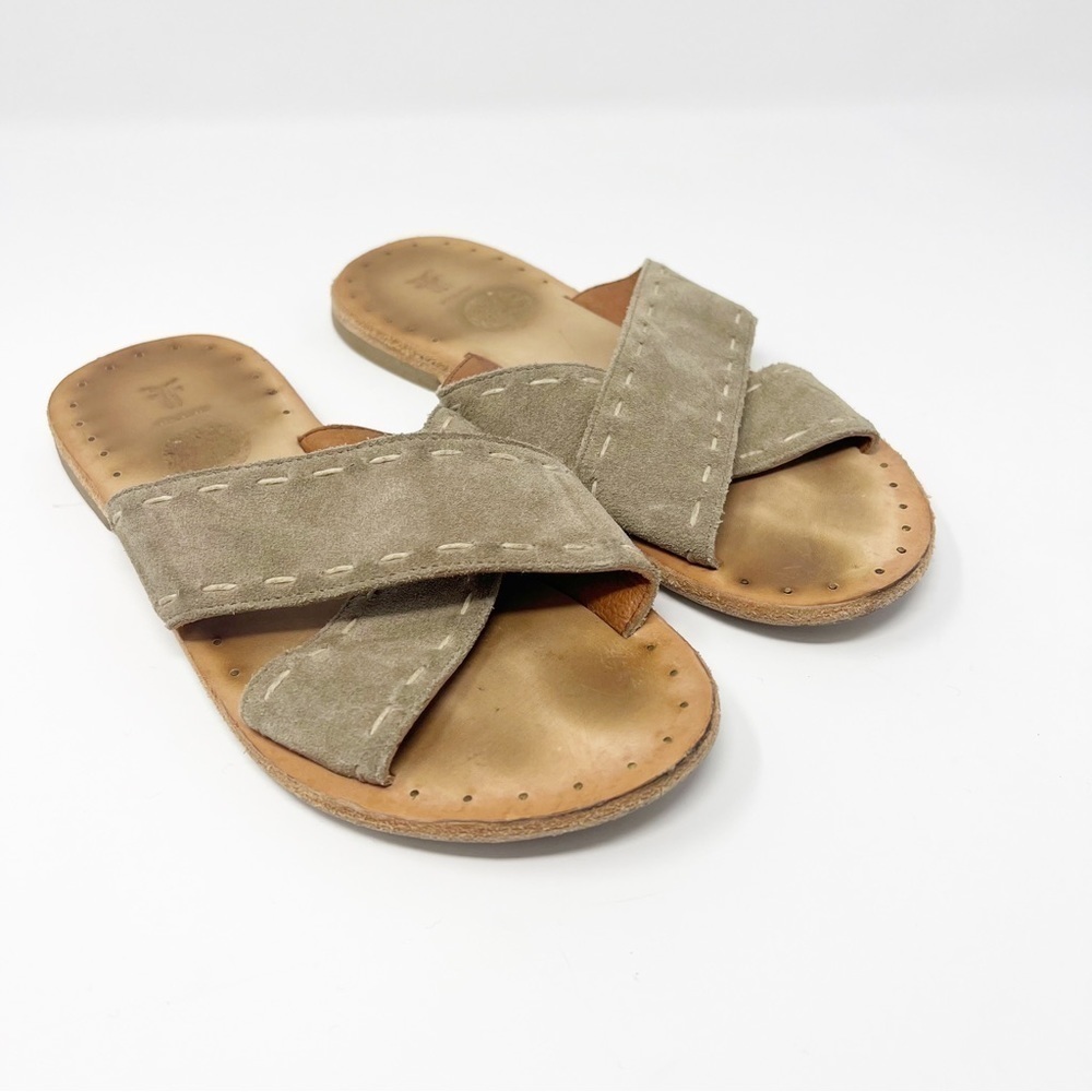Frye Ally Criss Cross Leather Sandals Sz 6.5